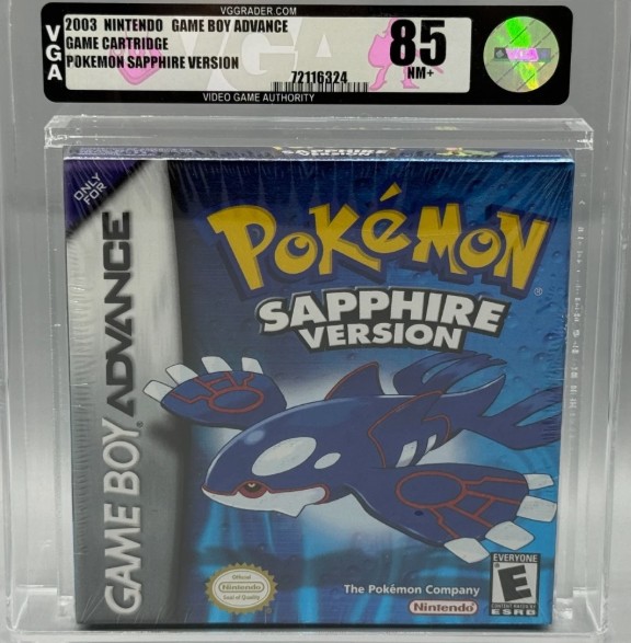 Pokemon Sapphire Version Nintendo Game Boy Advance Sealed New VGA 85 Graded